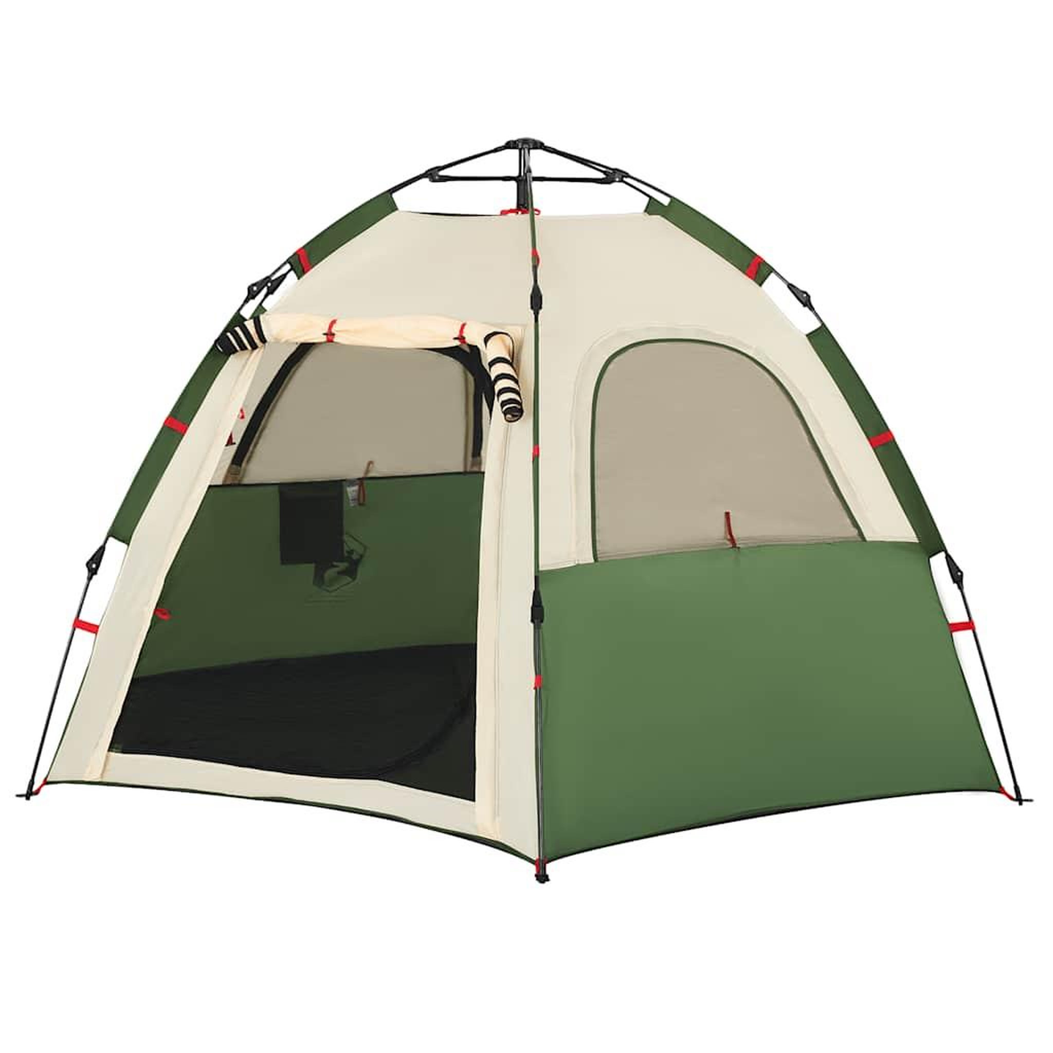 Voir la diapositive 5 : VIDAXL Tente de camping cabine 4 personnes vert liberation rapide