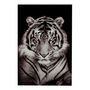 Voir la diapositive 1 : Paris Prix Toile Déco  Tigre  100x150cm Noir & Blanc