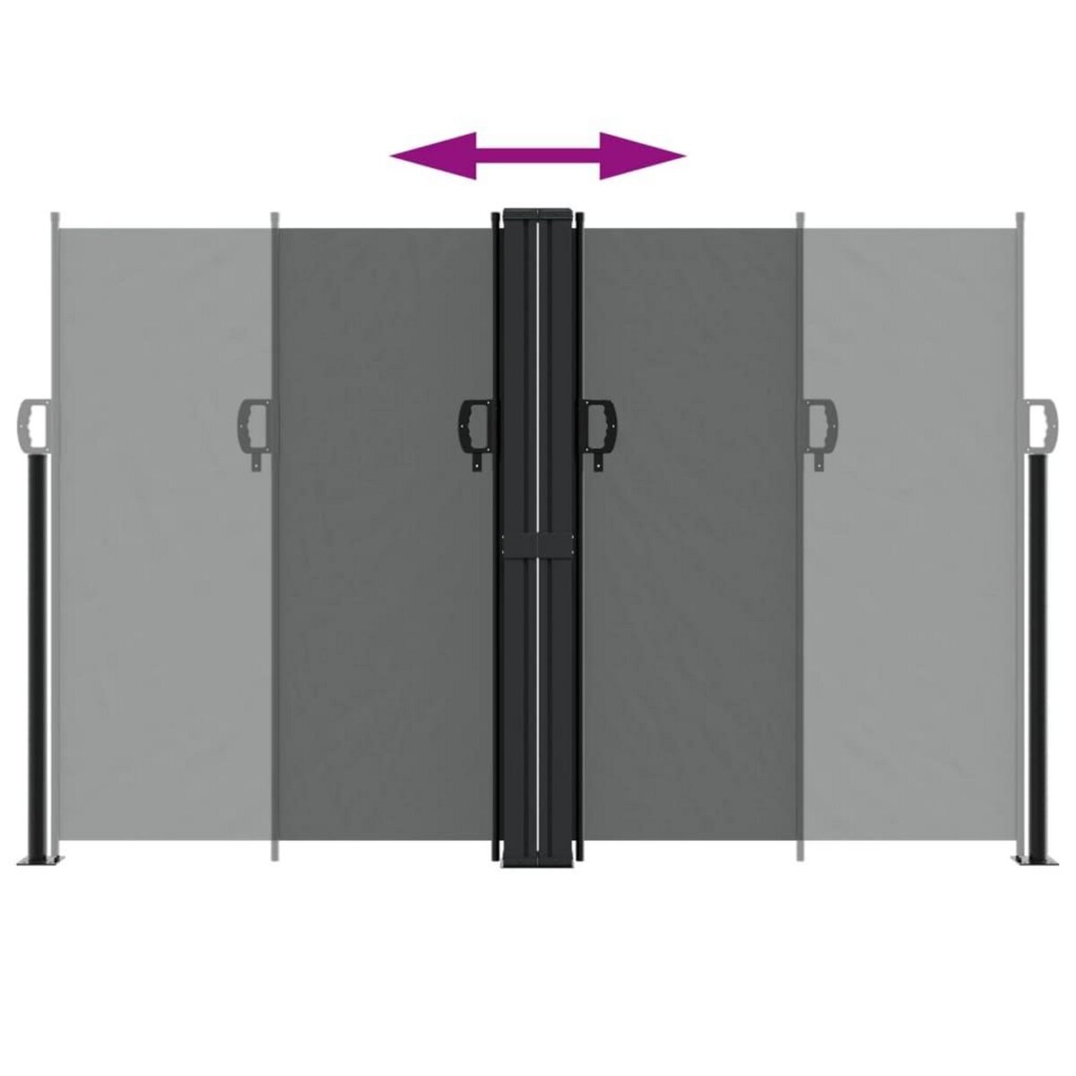 VIDAXL Auvent lateral retractable anthracite 160x1200 cm