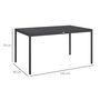 Voir la diapositive 3 : OUTSUNNY Table de jardin rectangulaire 6 personnes plateau lattes aspect bois alu gris