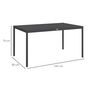 Voir la diapositive 3 : OUTSUNNY Table de jardin rectangulaire 6 personnes plateau lattes aspect bois alu gris