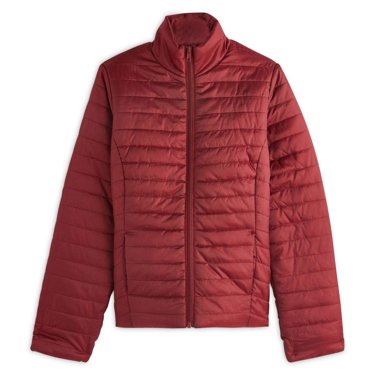 INEXTENSO Doudoune rouge bordeaux zippé femme