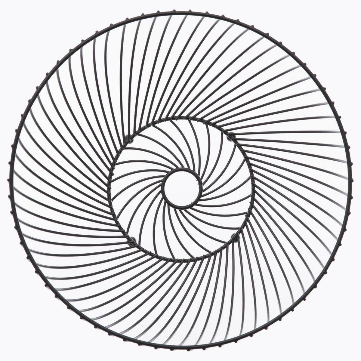 SECRET DE GOURMET Corbeille à fruits en métal Torsade - Diam. 30 cm - Noir