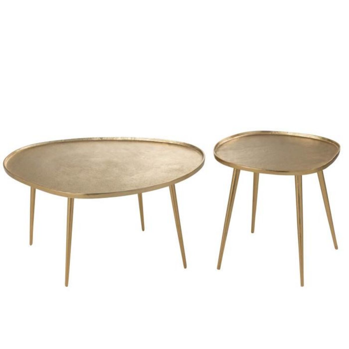 Paris Prix Lot de 2 Tables Basses  Vinta  72cm Or