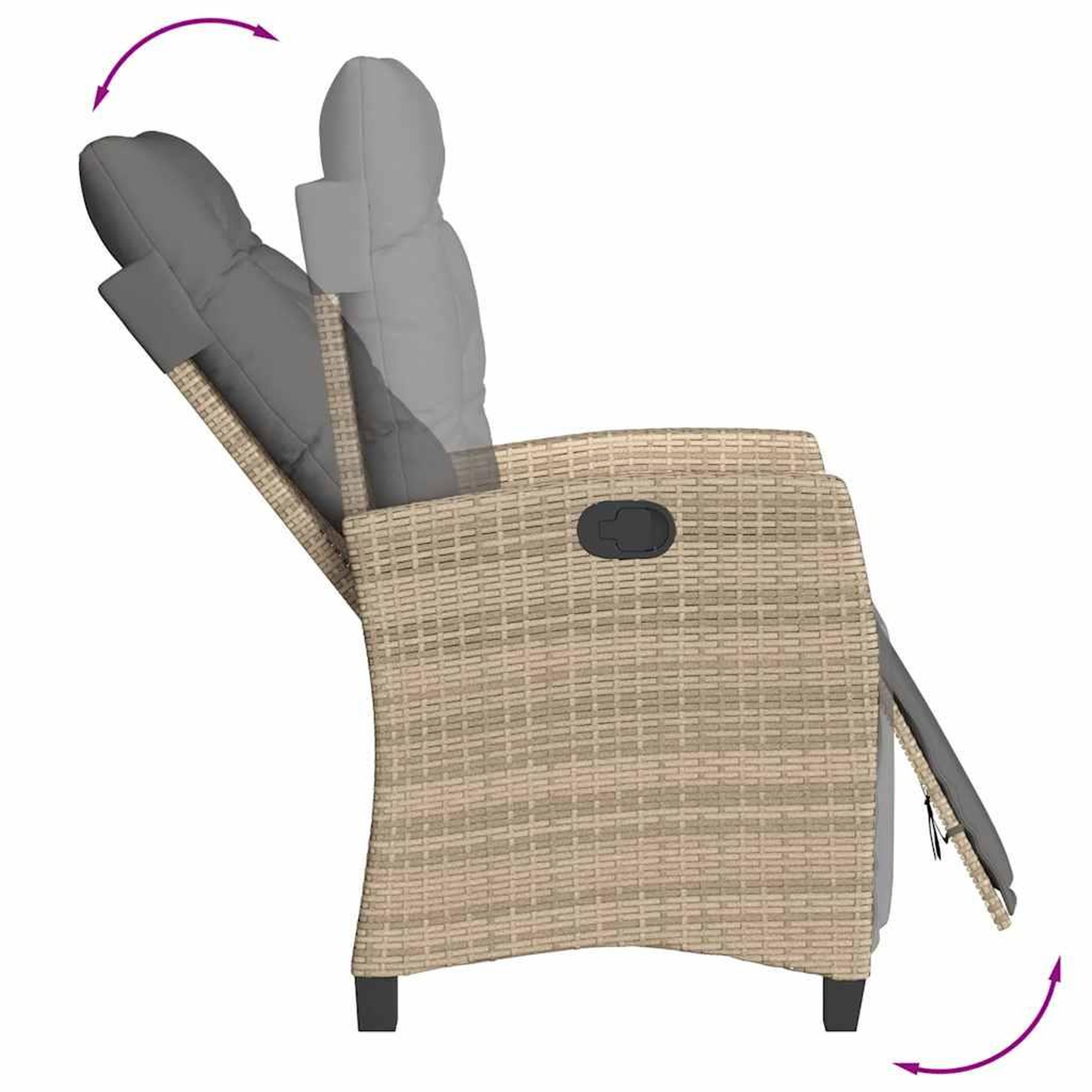 Voir la diapositive 4 : VIDAXL Ensemble a manger de jardin et coussins 9 pcs melange beige