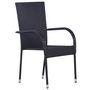 Voir la diapositive 3 : VIDAXL Ensemble a manger de jardin 9 pcs Resine tressee Noir
