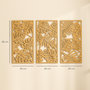 Voir la diapositive 3 : HOMCOM Déco murales feuilles exotiques - tableau triptyque - 40 x 80 cm - effet bois naturel