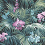 Voir la diapositive 2 : Noordwand Noordwand Papier peint Tropical Flowers Vert
