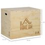 Voir la diapositive 3 : HOMCOM Box jump - box de pliométrie - boite de saut - 3 hauteurs 51/61/76H cm - charge max. 120 Kg - bois de hêtre
