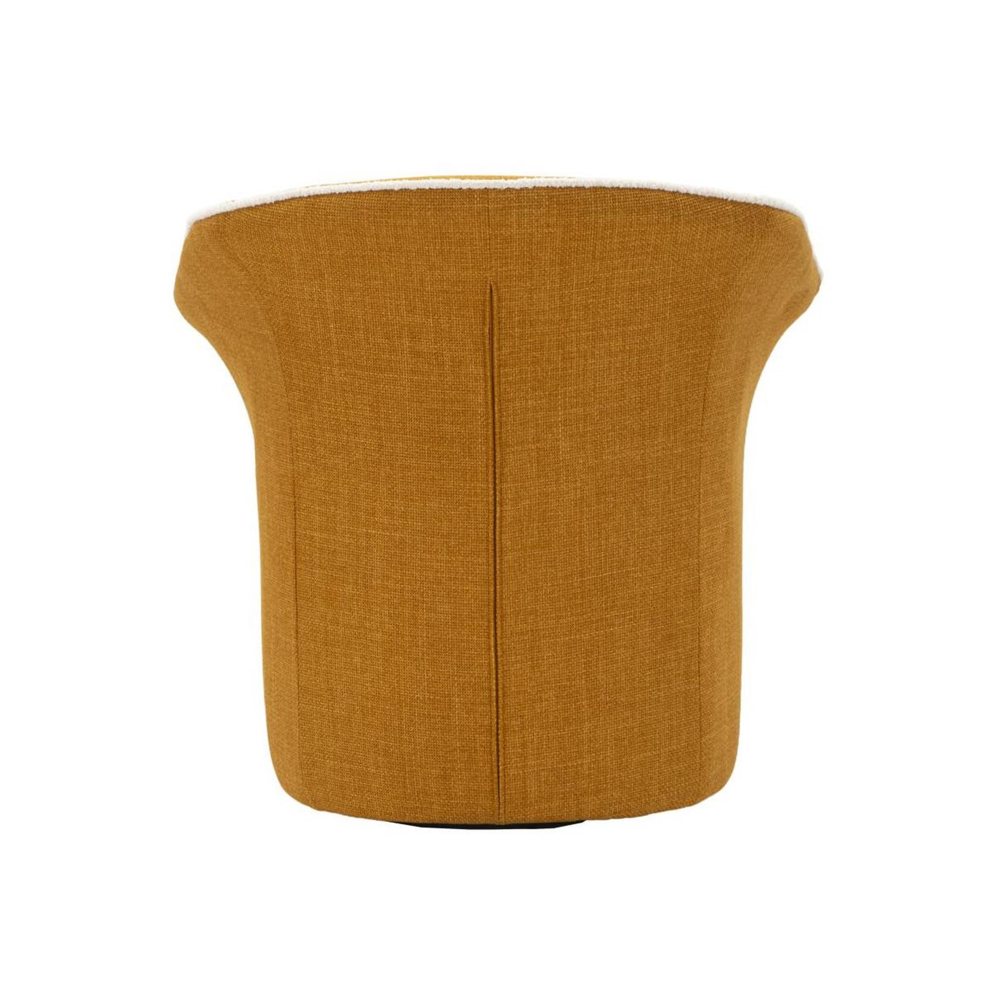 Voir la diapositive 5 : Paris Prix Fauteuil pivotant design  siena  83cm moutarde