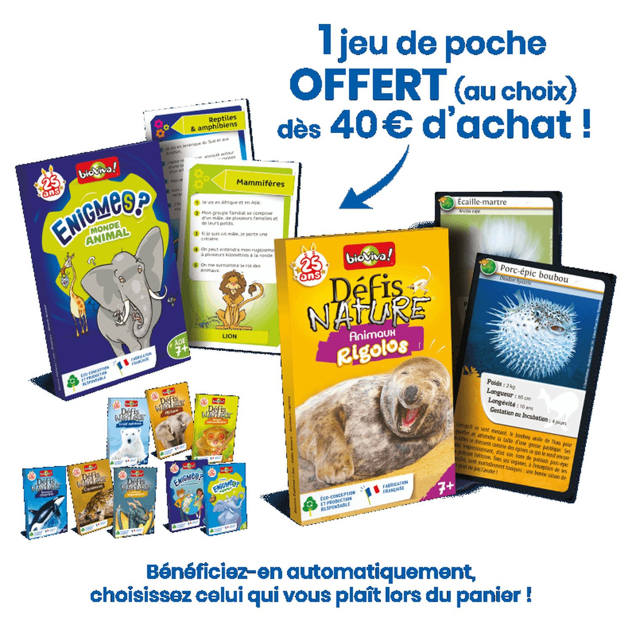 Voir la diapositive 3 : BIOVIVA Défis Nature Afrique 36 cartes collector