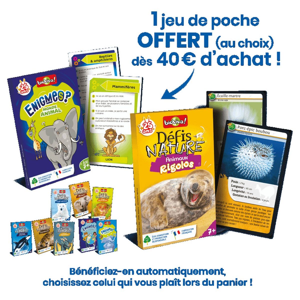 BIOVIVA Défis Nature Afrique 36 cartes collector