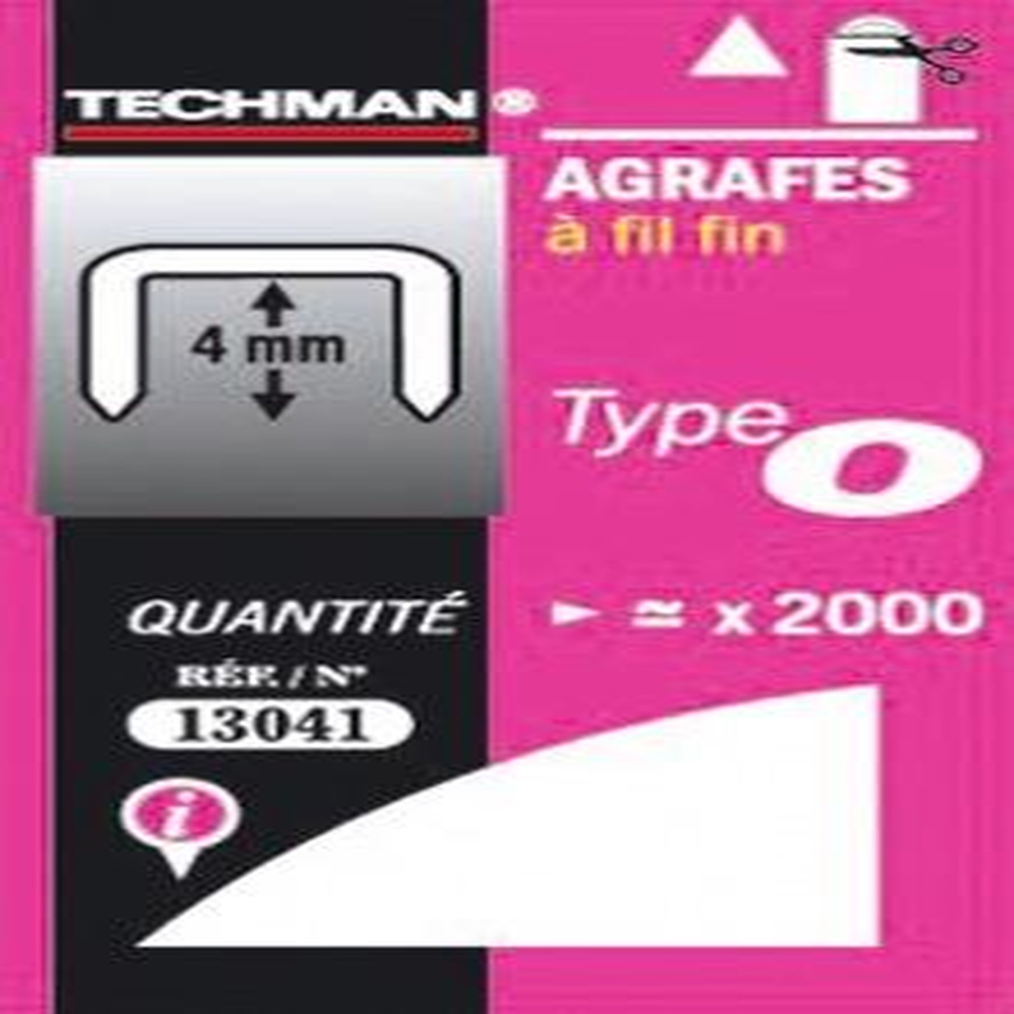 TECHMAN Agrafes 4 mm - type O