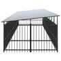 Voir la diapositive 4 : VIDAXL Chenil d'exterieur avec toit pour chiens Acier 16,89 m²