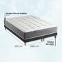 Voir la diapositive 5 : IDLITERIE Ensemble Matelas Ressort 7 zones H.28cm + Sommier + couette + oreillers Fabriqué en France MAX