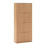 VS VENTA-STOCK Meuble à chaussures Lluvia 4 portes couleur chêne, pour 24 paires
