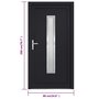 Voir la diapositive 6 : VIDAXL Porte d'entree anthracite 88x200 cm PVC