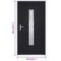 Voir la diapositive 6 : VIDAXL Porte d'entree anthracite 88x200 cm PVC