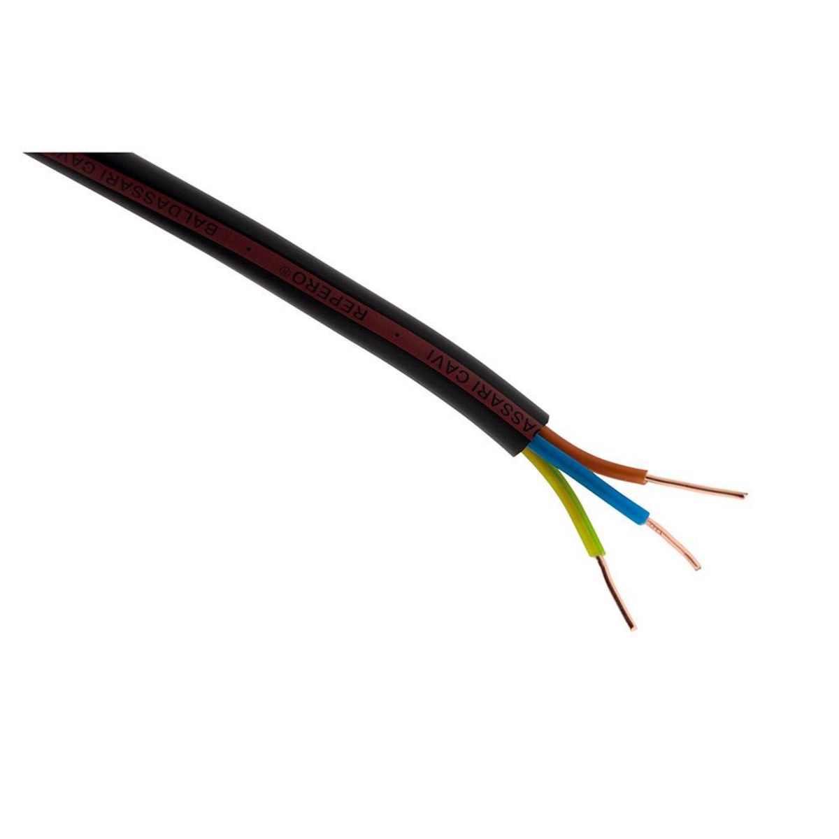 ZENITECH Câble d'alimentation électrique U1000R2V 3G1,5 Noir - 10m