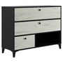Voir la diapositive 1 : Commode 3 tiroirs 1 niche L110cm BRIDGET