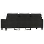 Voir la diapositive 5 : VIDAXL Canape a 3 places Noir 180 cm Tissu