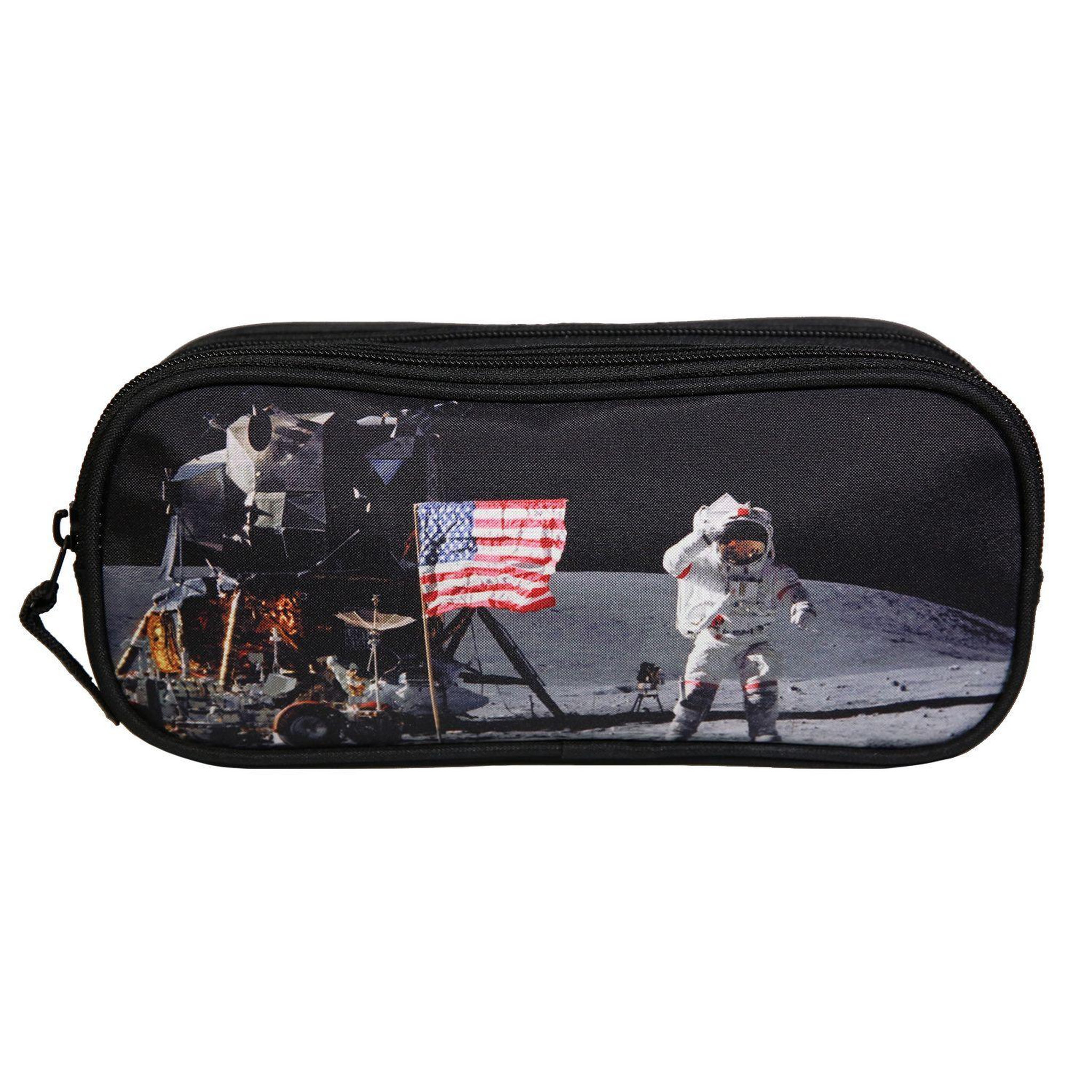 Voir la diapositive 2 : Bagtrotter Trousse scolaire 2 compartiments Nasa Astronaute Noire Bagtrotter