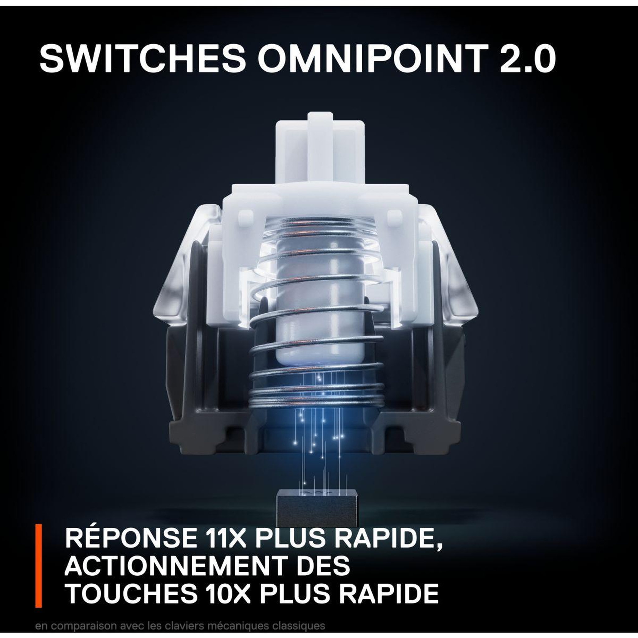Voir la diapositive 4 : STEEL SERIES Clavier gamer sans fil APEX PRO MINI WIRELESS FR