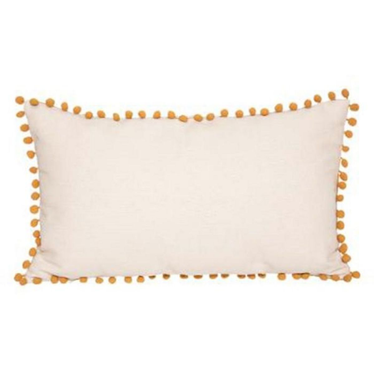 Atmosphera Kids Coussin Déco Enfant  Pompons  30x50cm Ocre