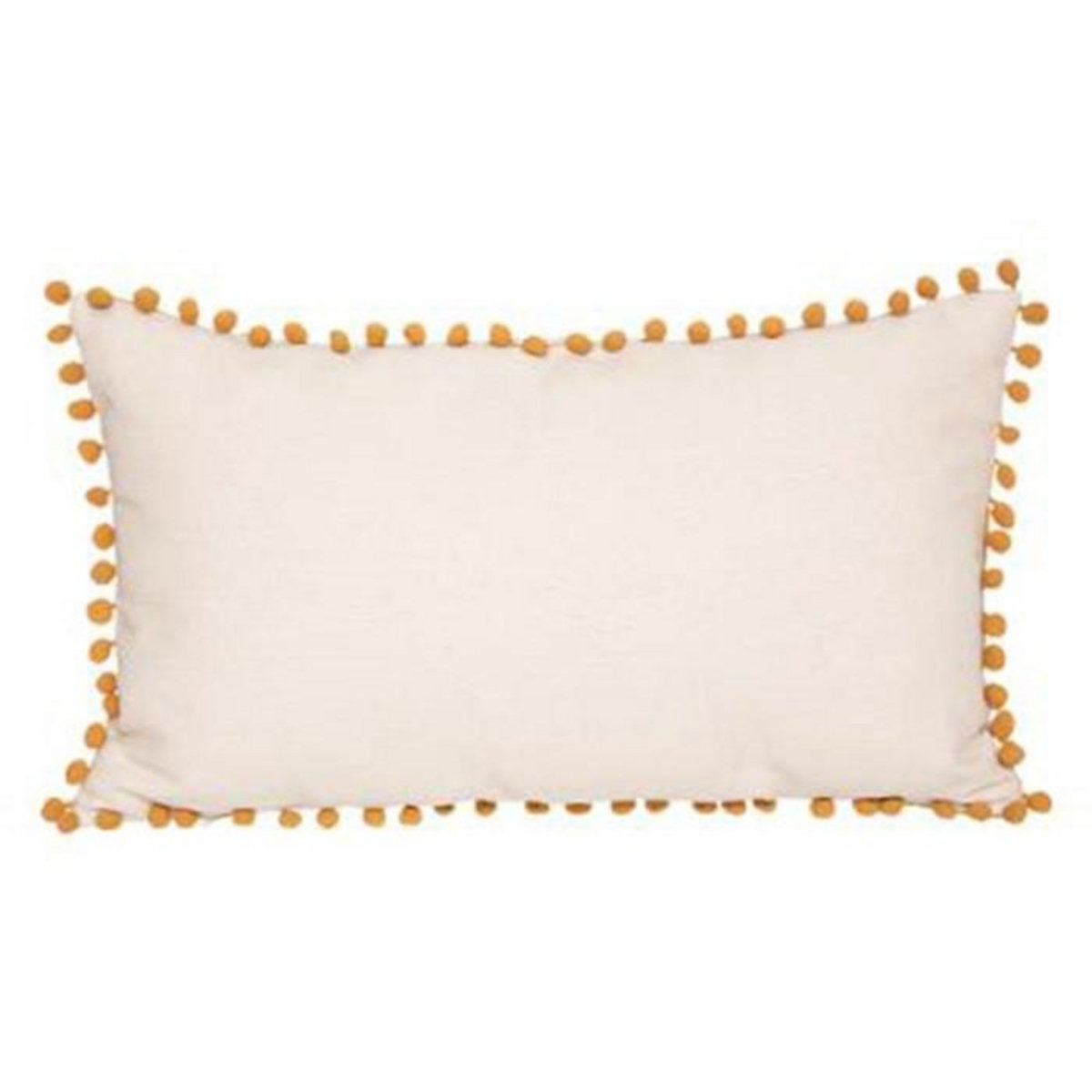 Atmosphera Kids Coussin Déco Enfant  Pompons  30x50cm Ocre
