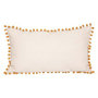 Voir la diapositive 2 : Atmosphera Kids Coussin Déco Enfant  Pompons  30x50cm Ocre