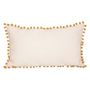 Voir la diapositive 2 : Atmosphera Kids Coussin Déco Enfant  Pompons  30x50cm Ocre