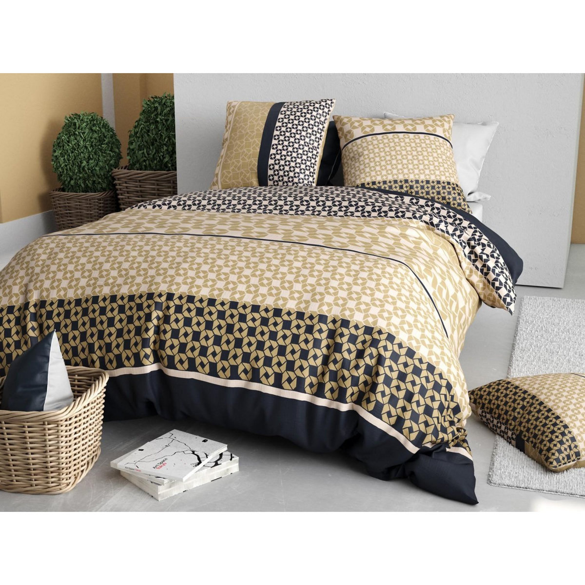 ATELIER DU COTON Parure housse de couette 100% coton 57fils luxore