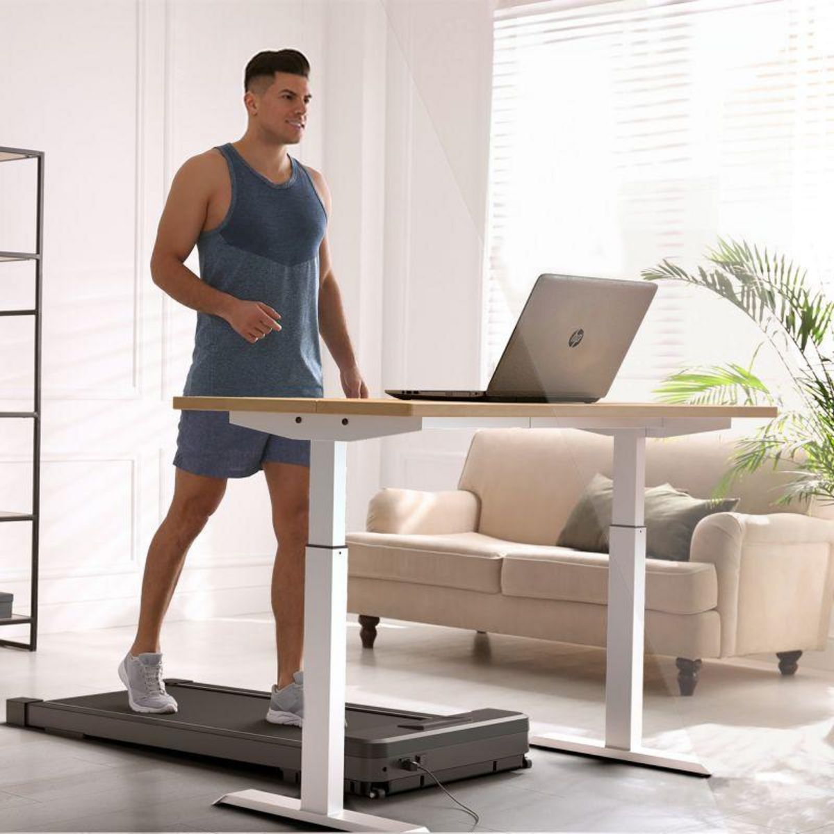 SPARRAW Tapis de marche compact - 120x54x12 cm- Ultra Slim -12 programmes