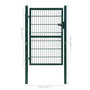 Voir la diapositive 6 : VIDAXL Portillon Acier 106x248 cm Vert