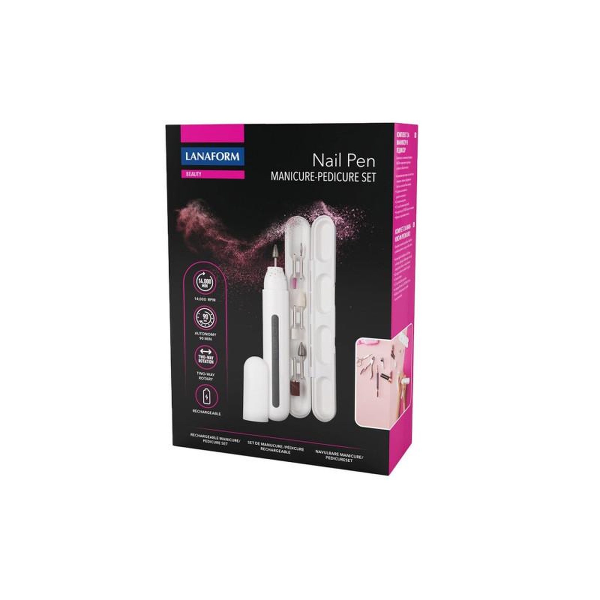 Voir la diapositive 6 : Lanaform Manucure pédicure Lanaform Set Pédicure et Manucure Nail Pen Multifonctions