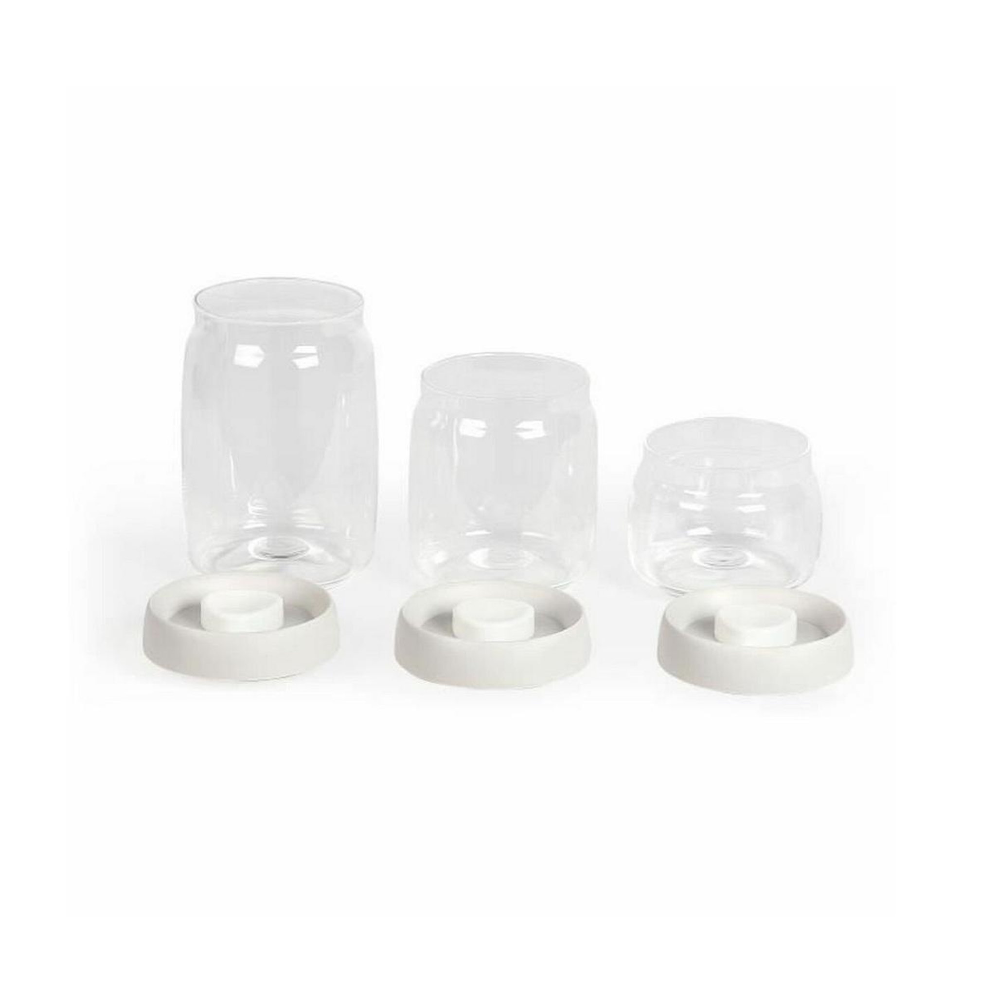 Voir la diapositive 2 : LIVOO Bocaux sous vide 0.4l, 0.8l, et 1.2l transparent - men401