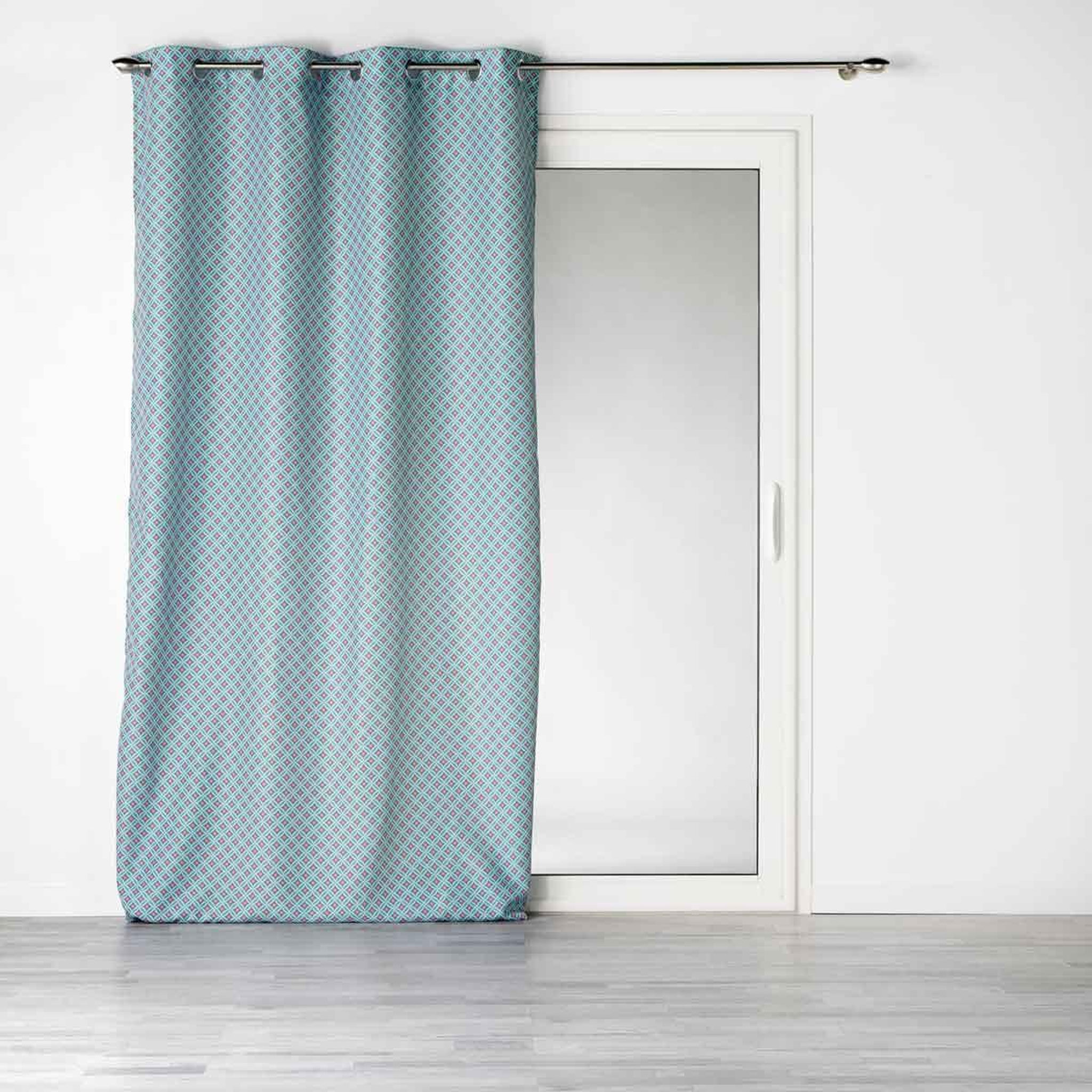 Douceur d'Intérieur Rideau à œillets imprimé  havana  140x260cm menthe