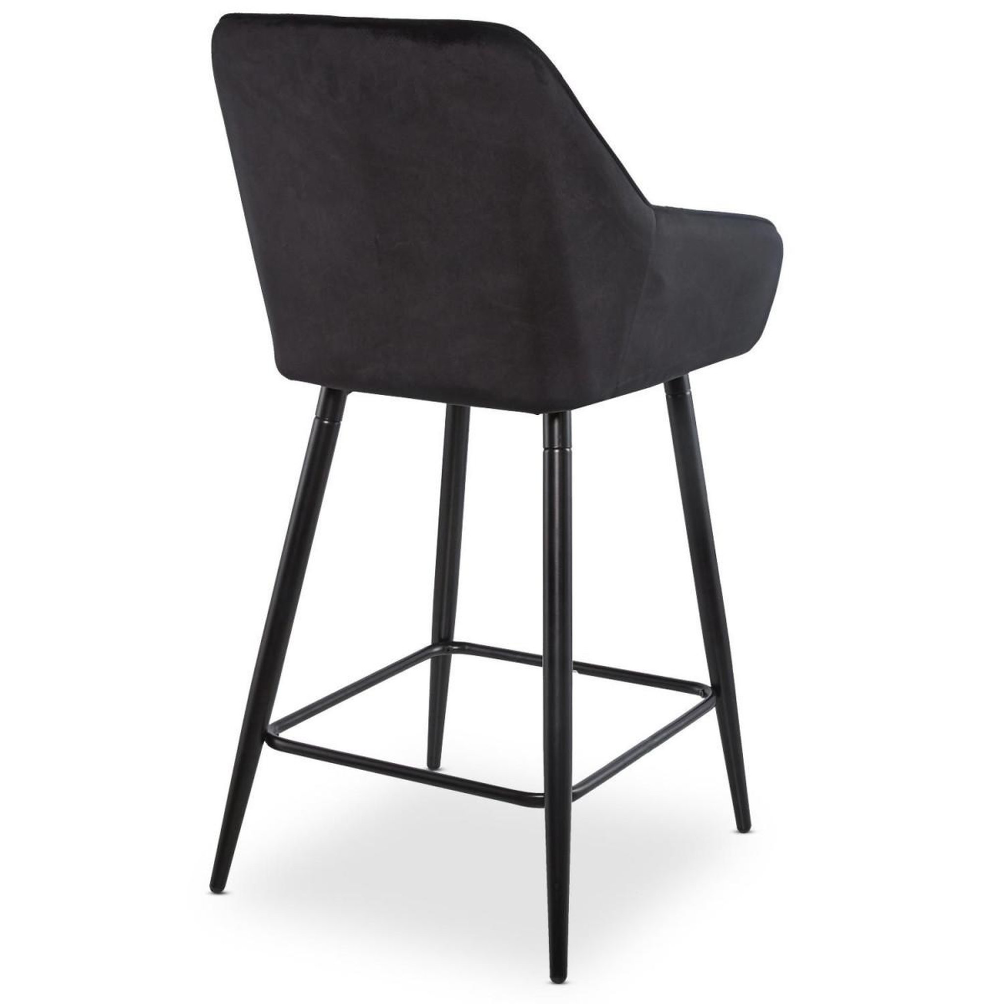 Voir la diapositive 5 : Paris Prix Lot de 2 chaises de bar velours  onika  105cm noir