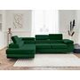 Voir la diapositive 6 : BEST MOBILIER Pablo - canapé d'angle gauche - 5 places - convertible avec coffre et têtières réglables - en velours