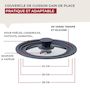 Voir la diapositive 6 : Fackelmann Couvercle de cuisson adaptable de 24 à 28 cm en verre et silicone Fackelmann