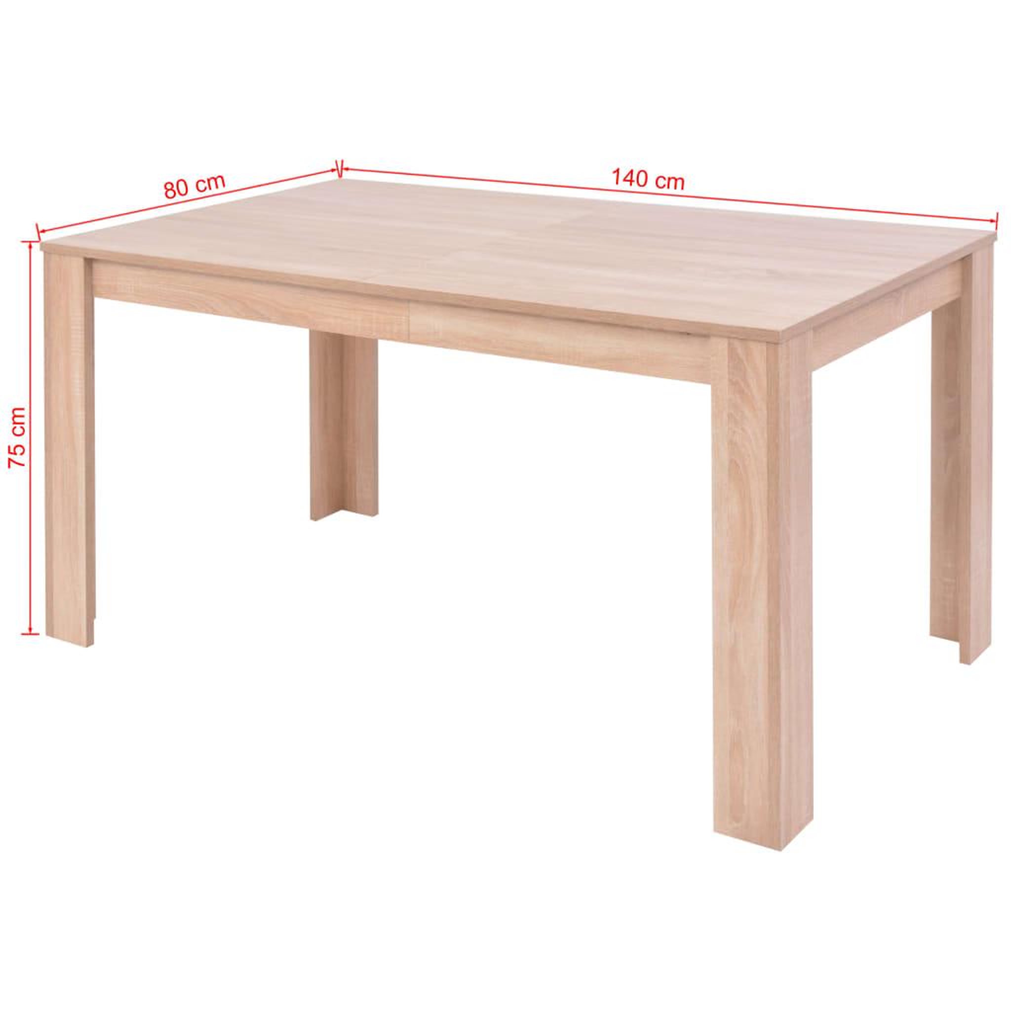 Voir la diapositive 6 : VIDAXL Table et chaises 7 pcs Cuir synthetique Chene Marron