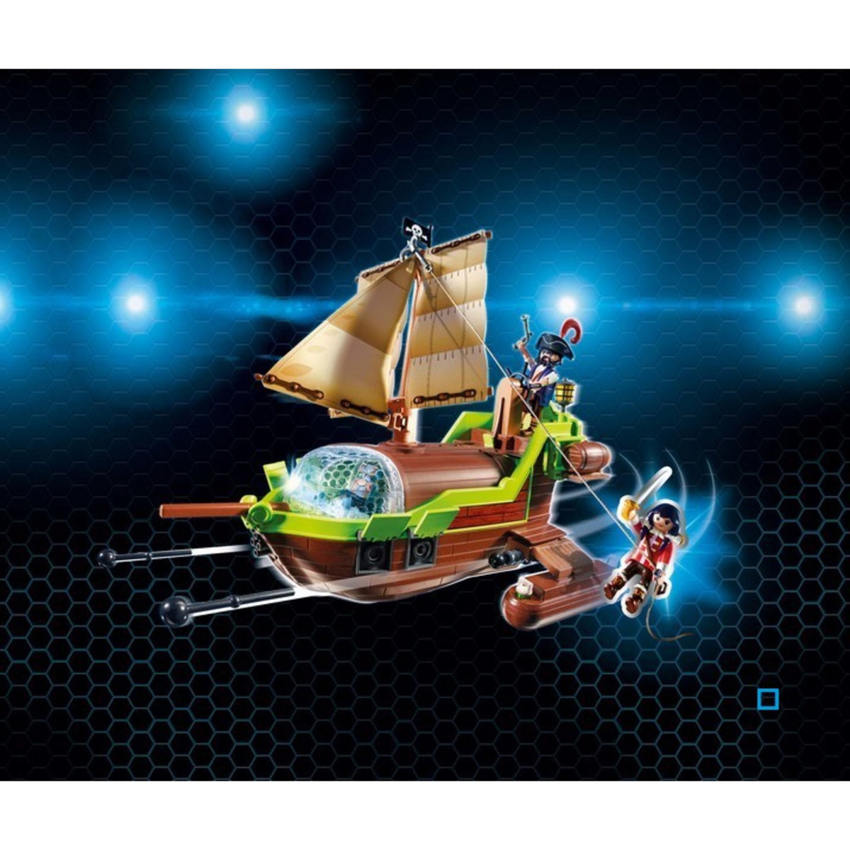 PLAYMOBIL 9000 - Super 4 - Bateau Pirate Caméléon avec Ruby