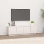 Voir la diapositive 1 : VIDAXL Meuble TV Blanc 140x40x40 cm Bois de pin massif