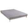 Voir la diapositive 4 : SEPTNUITS Pack matelas + sommier gris 140x190 Memo Zen Mousse à mémoire de forme 5 zones de confort MAXI épaisseur + Couette + 2 oreillers