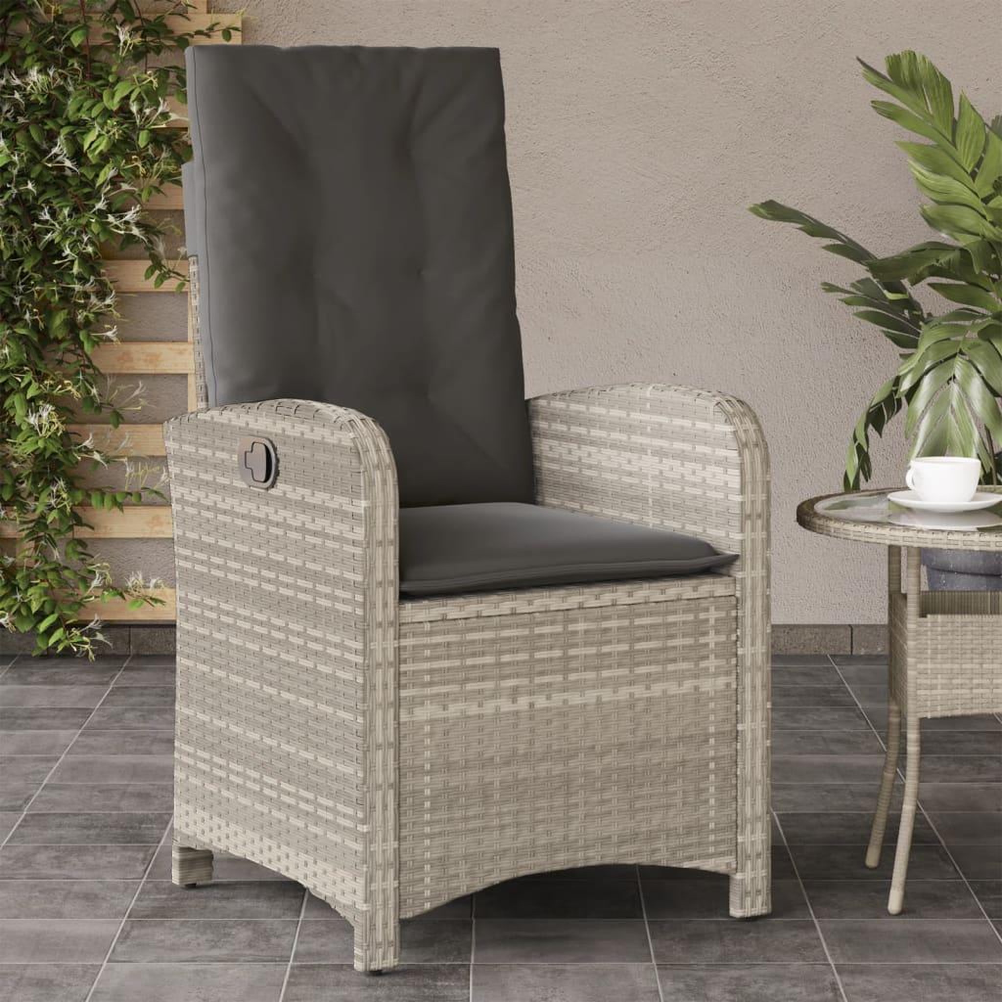 Voir la diapositive 3 : VIDAXL Chaises inclinables jardin lot de 2 et coussins resine tressee