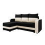 Voir la diapositive 2 : BEST MOBILIER Harvey - canapé d'angle réversible 4 places convertible avec coffre en tissu bicolore