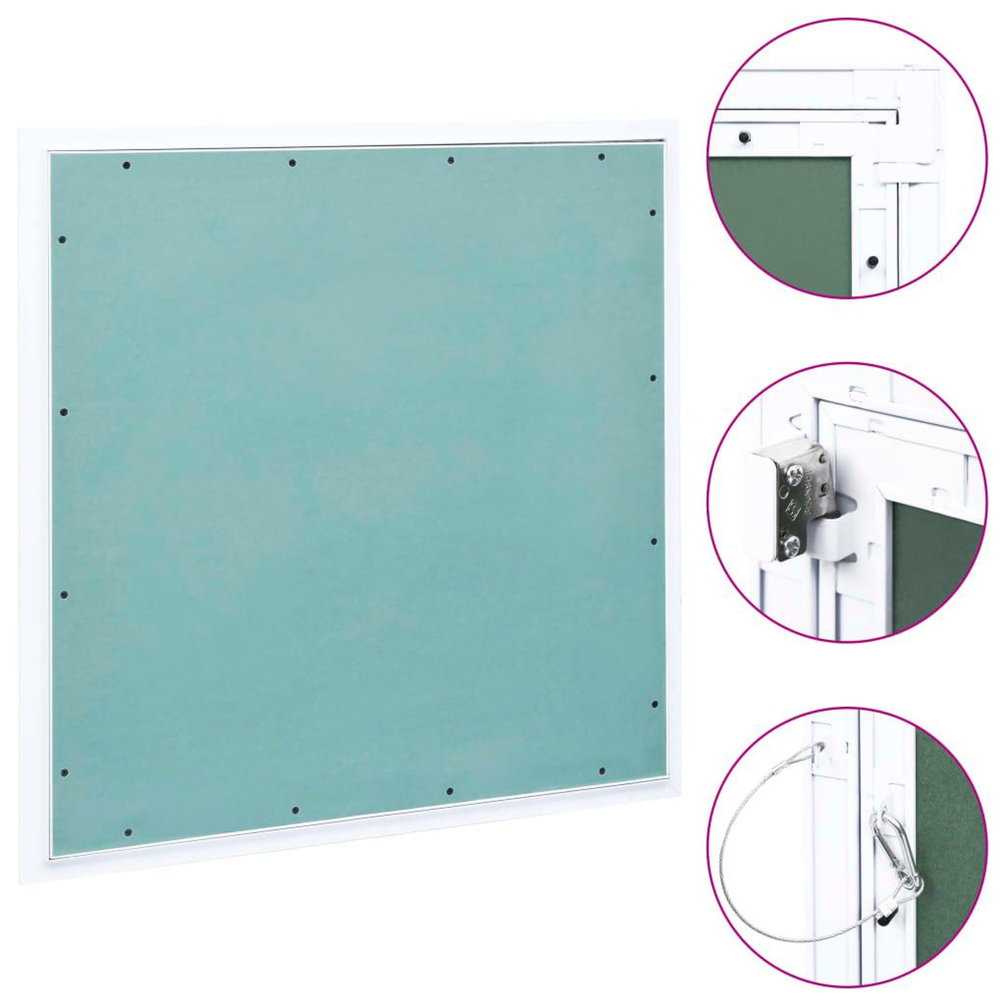 Voir la diapositive 1 : VIDAXL Panneau d'acces Cadre en aluminium plaque de platre 600x600 mm