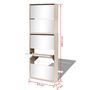 Voir la diapositive 6 : VIDAXL Meuble a chaussures 5 etageres et miroir 63x17x169,5 cm Chene