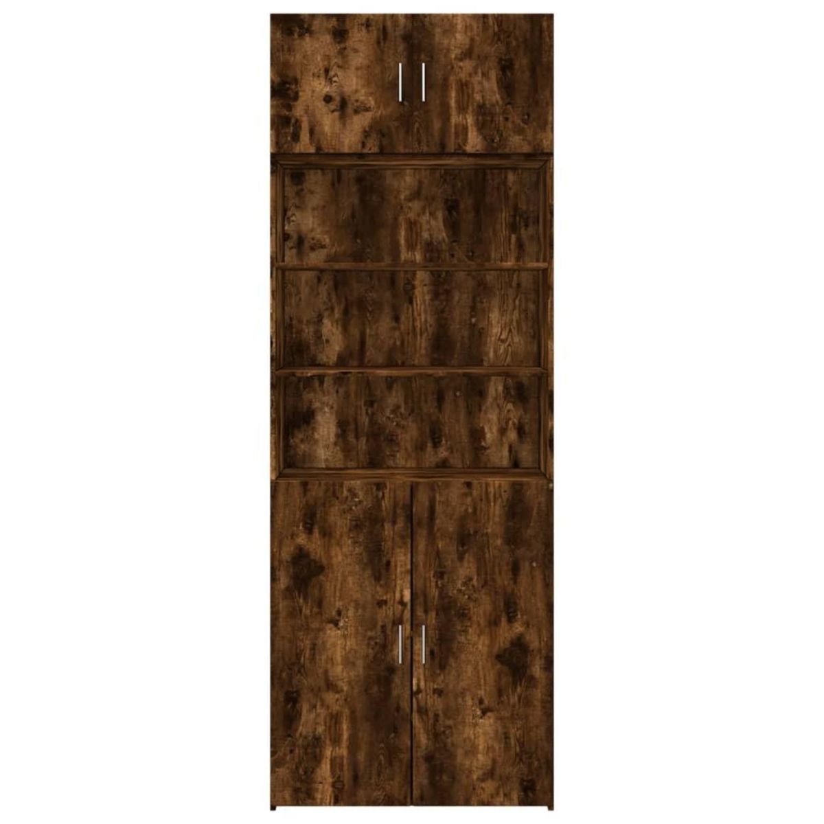 VIDAXL Armoire de rangement chene fume 80x42,5x225cm bois d'ingenierie