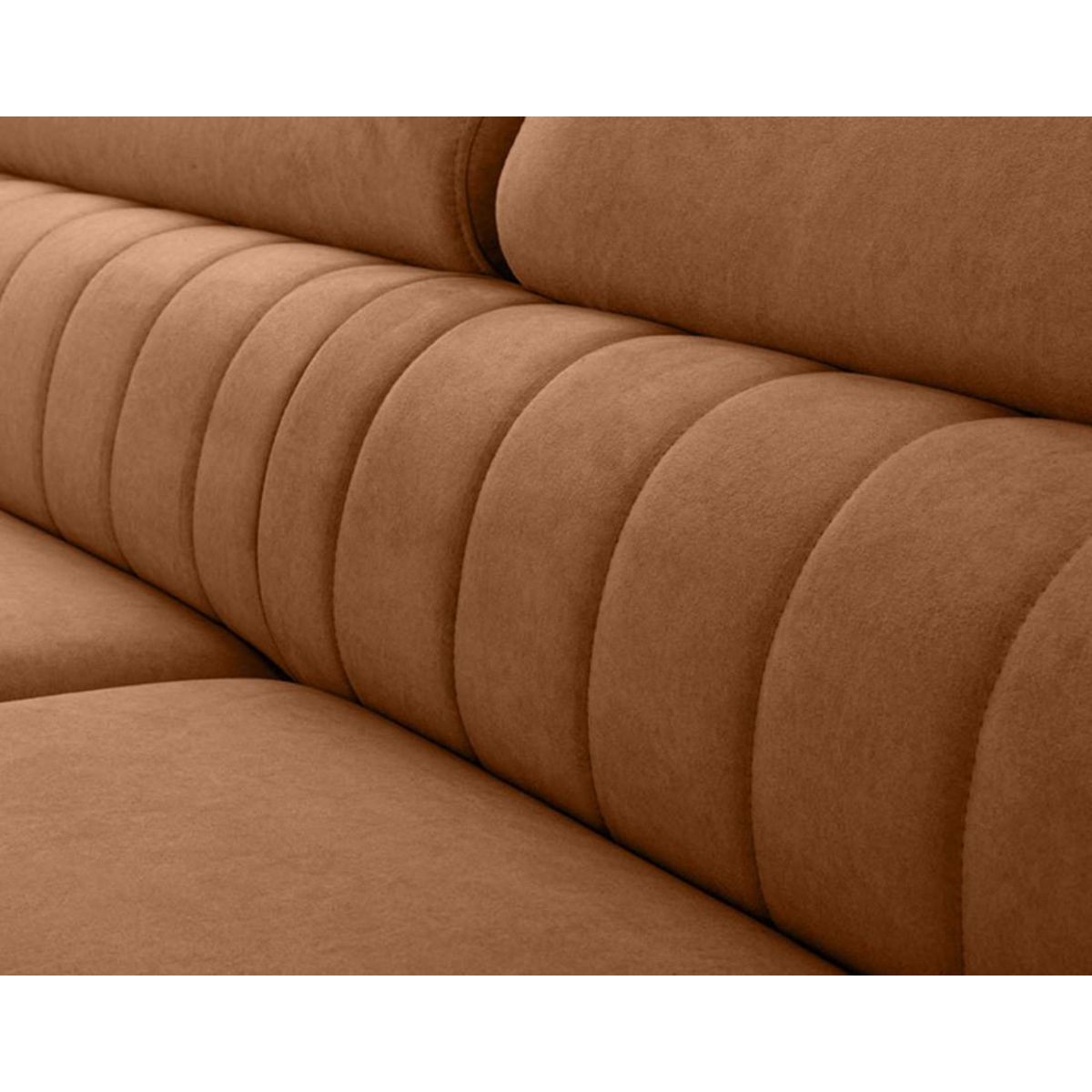 BEST MOBILIER Aneta - canapé d'angle gauche 5 places - convertible avec coffre et têtières - en velours